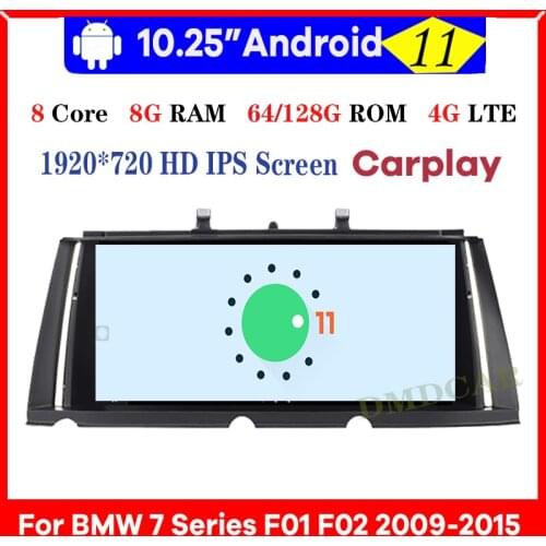 10.25' 8Core CPU 8G RAM Android 10 Car Multimedia Player GPS Radio for BWM 7 Series F01 F02 2009-2015 Stereo CarPlay Audio