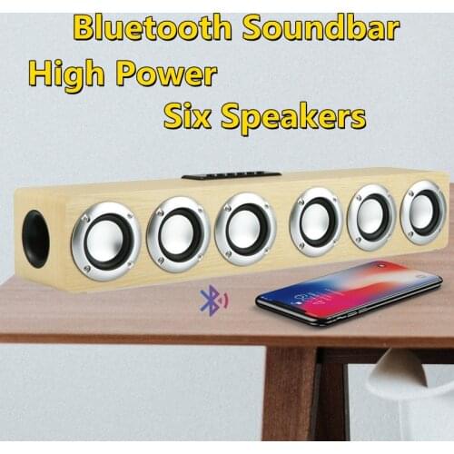 New Bluetooth Speaker 6 Speakers Sound Bar Portable Sound Column Surround Subwoofer Music Center Card U Disk Car Desktop Audio