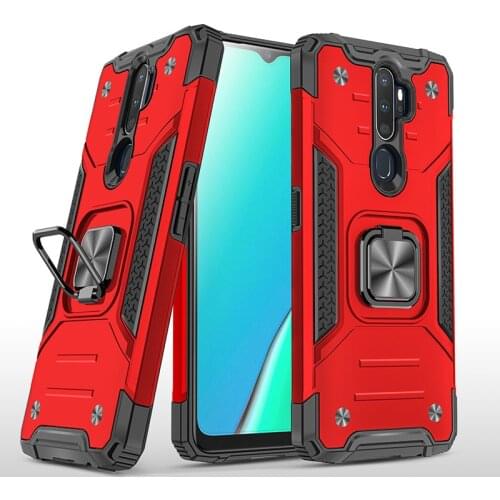For OPPO A5 2020 Case Hard PC With Stand Ring Armor Shockproof protective back cover case for OPPO A9 2020 A5 full cover shell