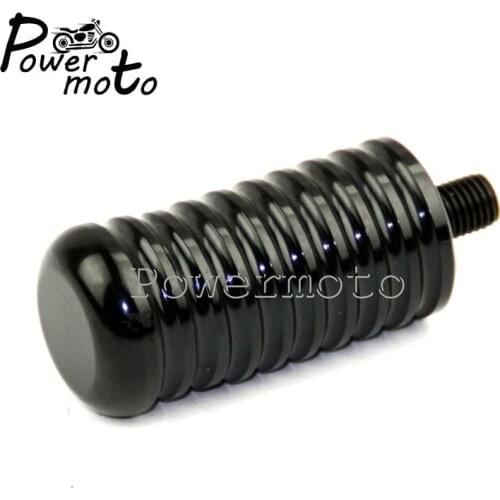 Black Motorcycle Front Footrest Foot Pegs Pedals Ribbed Shifter Peg Extended Shifter Peg For Harley Sportster 883R 883L 48