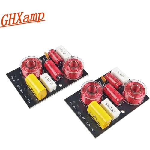 GHXAMP 2 Way Tweeter Bass Speaker Crossover 30W 3.0KHz Two way divider Treble Woofer Frequency divider Standard 12db/oct 2PCS