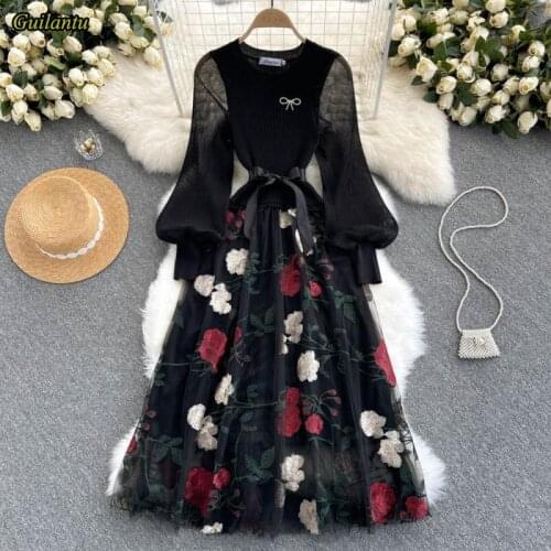 Модные вязаные платья GUILANTU China At AliExpress