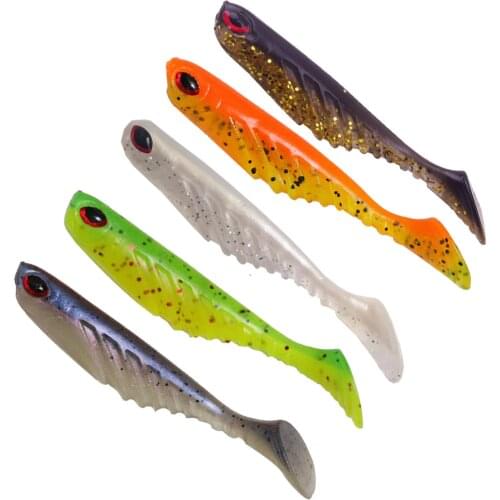 Hexakill 5pcs/lot 7cm 2.9g Worm Soft Lures Artificial Fishing Baits Wobbler Carp Fishing Tackle Shad Silicone