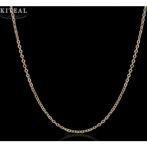 2017 hot sell 1.5mm with 18inch fine chain for Rose gold &gold&white colors female &male necklace