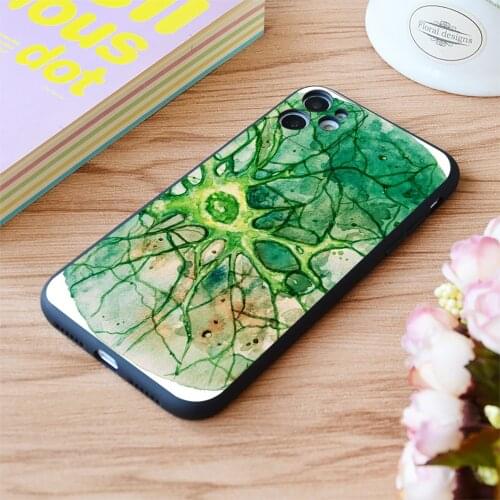 For iPhone Neuron Watercoulor New Colour Print Soft Matt Apple iPhone Case 6 7 8 11 12 Plus Pro X XR XS MAX SE
