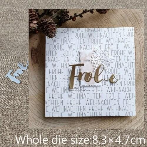 New Design Craft Metal Cutting Die die cuts German Merry letter decoration scrapbook Album Paper Card Craft Embossing die cuts
