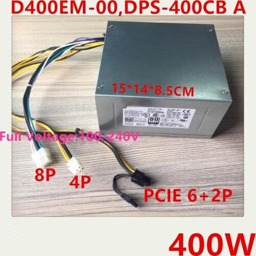 New PSU For Dell 3020 7020 9020M T3620 1700 8Pin 400W Power Supply D400EM-00 LX400EM-00 DPS-400CB A