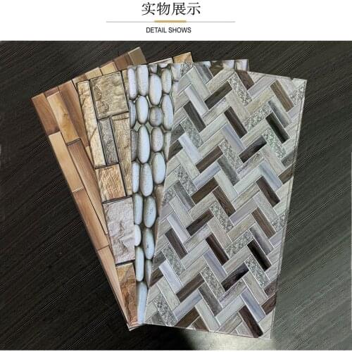 Largesize wall sticker living room background wall imitation wood grain sticker self adhesive waterproof wallpaper customization