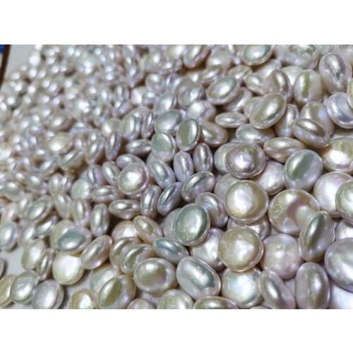 1pcs freshwater pearl white COIN FLAT OVAL A /AA 9-10MM/11-13MM BEADS FOE DIY earrings/pendant