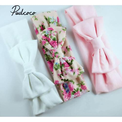 New Baby Boys Solid Bowknot Hairband Cute Soft Head Elastic Headband Bebe Girl Princess Cute Headband Headwear Hair Accessories
