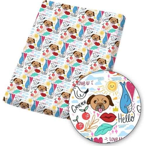 Cartoon Character Printed Cloth Sheet Polyester Cotton Fabric Home Textile Patches DIY Dress Supplies Handmade Mask 45*150cm 1pc