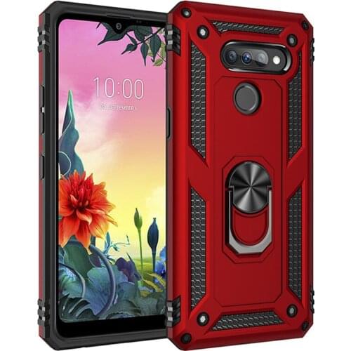 Shockproof Armor Phone Case For LG K40 K50 S K51S K61 K92 5G Magnetic Ring Holder Silicone Back Cover For LG Q51 Q60 Q61 Coque