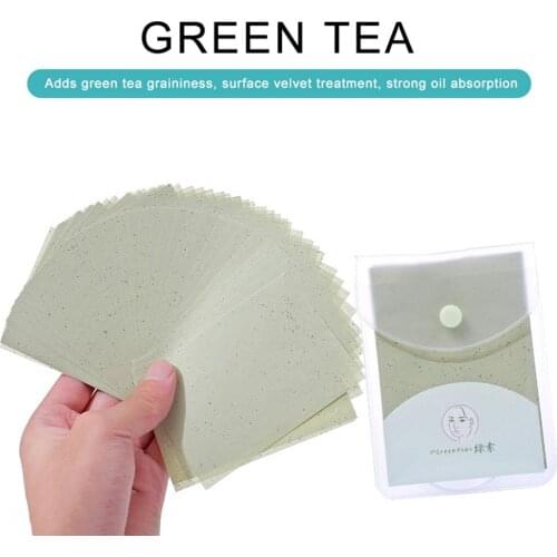 160pcs/pack Green Tea Face Wipes Oil Control Sheets Paper Cleansing Oil Control Absorbent Paper Matting Tissue Beauty Skin Care