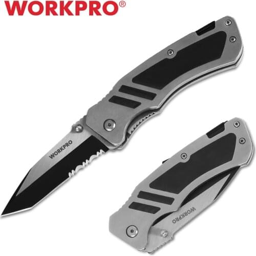 WORKPRO Folding Pocket Knife With Screwdriver Camping Knife Blade Plastic Handle Fruit Cutter Outdoor Survival Knives Multi Tool