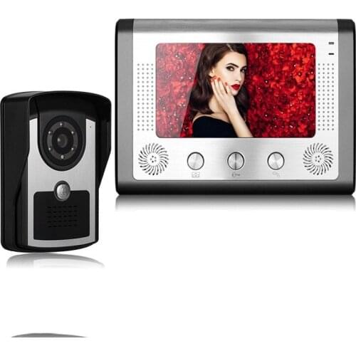 Video Door Phone Intercom System Home 7" Monitor Wired Wifi Outdoor Waterproof Door Entry IR Camer Message Video Intercom
