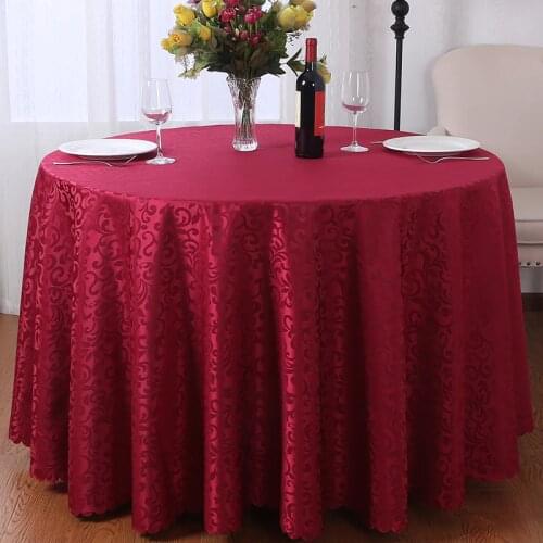 YRYIE Custom Size Europe Jacquard White Table Cover Round Washable Banquet Party Decor Polyester Outdoor Tablecloth Protector