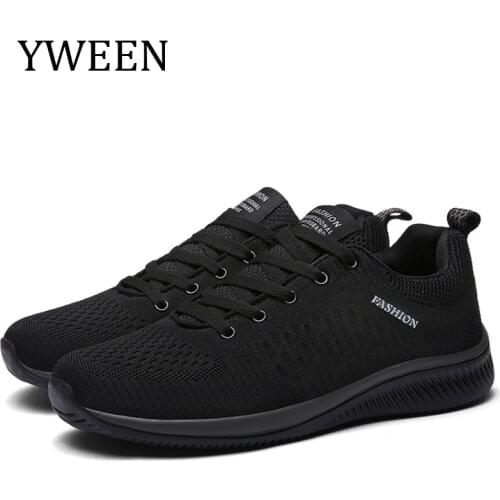 YWEEN New Lace-up Men Shoes Mesh Men Casual Shoes Light Comfortable Breathable Walking Sneakers Men Tenis Feminino Zapatos
