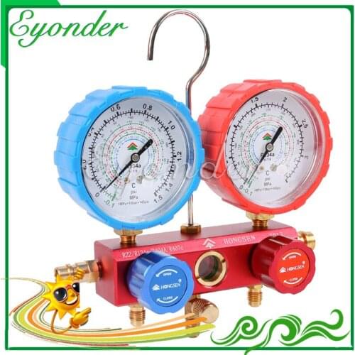 Air Conditioning R134a R12 R22 R407 HVAC A/C High Low Pressure Refrigerant Manifold Gauge Charging Hose 1M with Quick Couplers