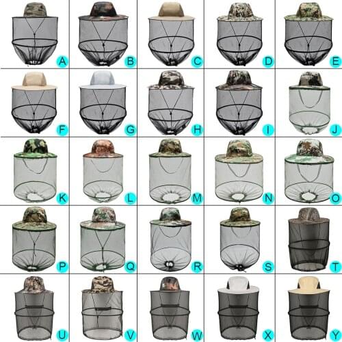 Variety Style Beekeeping Protective Hat Outdoor Anti Bee Mosquito Insect Net Veil Cap Face Head Neck Wrap Ventilated Protector