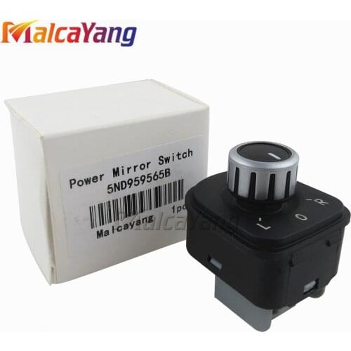 1PC Black Car Side Mirror Switch J-etta MK5 Golf MK5 MK6 Rabbit Eos Passat B6 3C Tiguan 1K0 959 565 5ND959565B