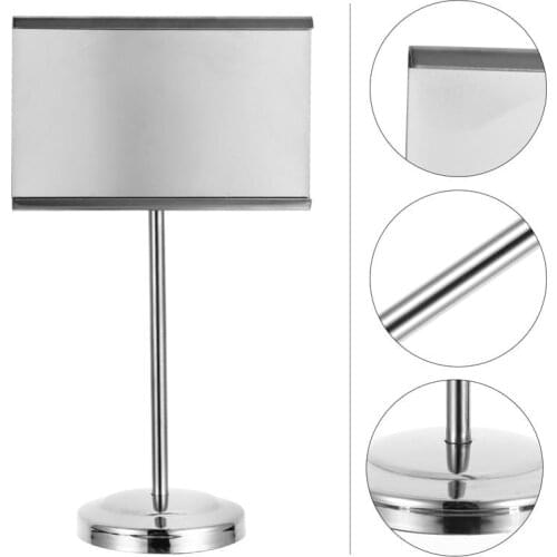 1pc Stainless Steel Menu Stand Stable Table Number Stand For Hotel Restaurant Restaurant Number Plate Card Holder Menu Holder