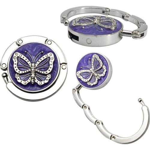 1pc Butterfly folding bag handbag tote table hanger hook holder purse hanger holder