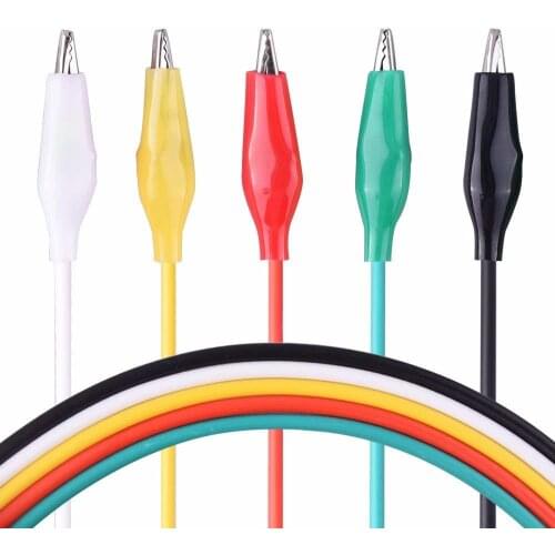 10pcs Alligator Clips 35mm Electrical Diy Test Leads Alligator Double-ended Crocodile Clips Roach Clip Test Jumper Wire