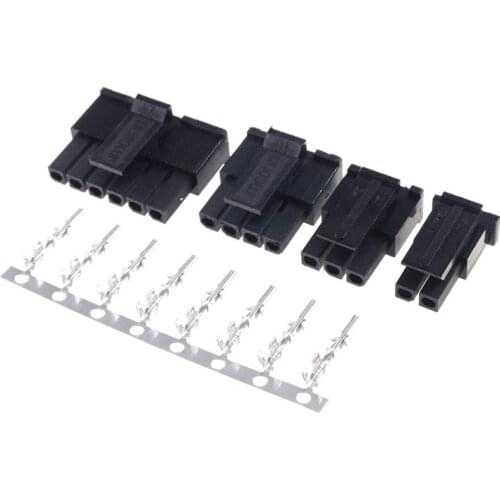 10pcs Micro-Fit Connector 3.0 mm receptacle Housing Single Row 2 3 4 5 6 7 8 Position Female Socket 0.118" Latch Lock 43645