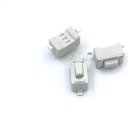 100PCS/LOT 3*6*4.3 mm 2pin SMD Tact Switch Push Button Touch Micro Switch 3x6x4.3mm White Button