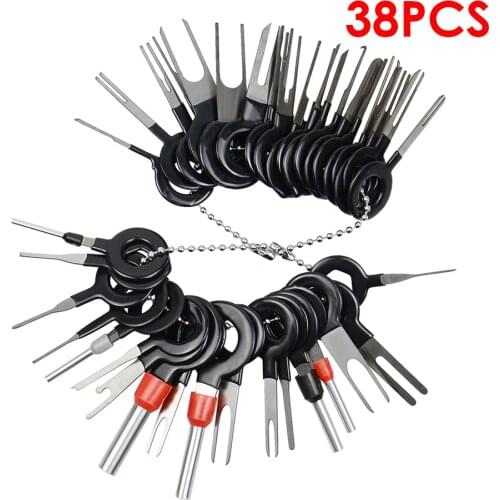 38pcs Automotive Wires Puller Tool Car Electrics Pin Extractor Stylus Auto Terminals Removal Kit Disassembly Connector Remover