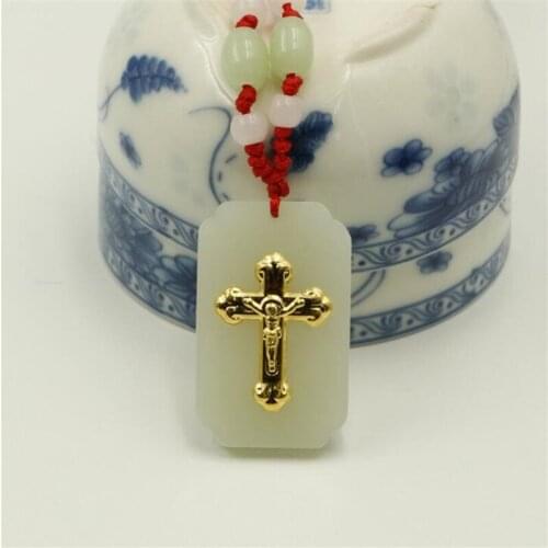 2018 Jade Pendant Top Quality Cross Jewelry For Men/Women Jade Necklace Hetian On Hot Selling Unisex Pendants