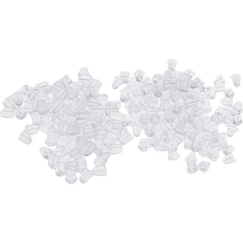 250 Packs Mixed Size Replacement Rubber Earring Backs Stops Spare Stoppers
