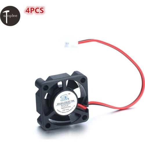 4PCS DC 5V Cooler Brushless DC Fan 30x30x10mm Brushless 2-pin 5 Blades Mini Cooling Radiator For Computer Cases DIY Cooling