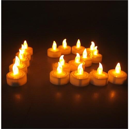 50 pcs Battery Operated Flameless LED Tealight Tea Candles Light for Wedding Birthday Party Christmas Home