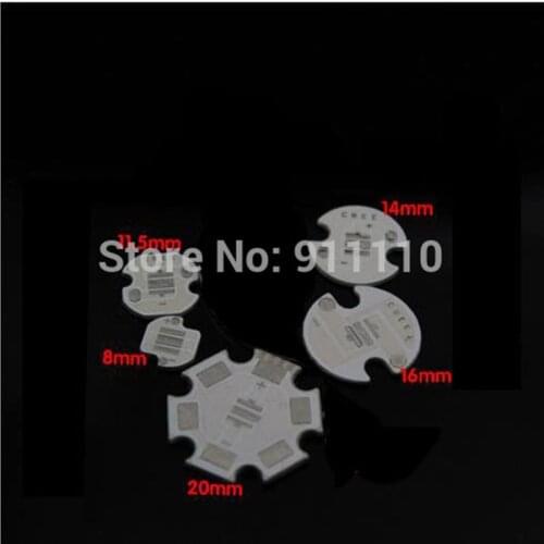 50pcs/lot cree-xpe/xte/xpg 3535led 8mm/12mm/14mm/16mm /20mm alumium pcb base