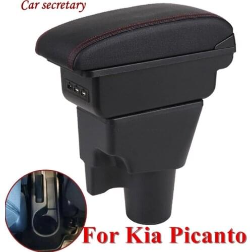 Car secretary For Kia Picanto Armrest Box Picanto3X-Line Universal Car Central Armrest Storage Box Modification Accessories