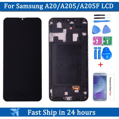 For Samsung Galaxy A20 A205 SM-A205F A205FN Display lcd Screen A205GN A205S A205YN display lcd screen Digitizer Assembly