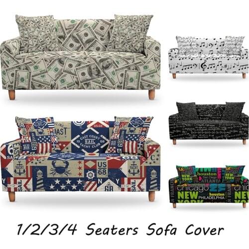 Stretch Slipcovers Sectional Elastic Stretch Sofa Cover for Living Room Couch Cover L shape Armchair Cover Single/Two/Three seat