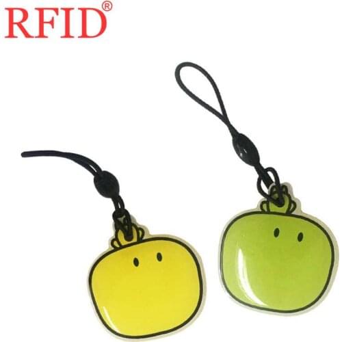 ID 125khz EM4100 Only Read Key Fobs Token Tags RFID Card Proximity Smart For Access Control Keychain Yellow Blue Green Choose 20