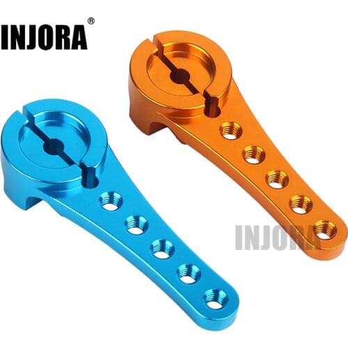 INJORA 1PCS M3 Metal RC 25T Tooth 46MM Length Steering Servo Arm for 1/10 1/8 RC Car Crawler Parts