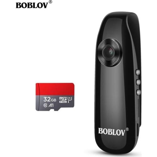 Boblov 007 Mini Camera 1920x108HD Resolution Digital Camera AVI Video Camera 32GB TF Card Recorder DVR Camera Police Body Cam