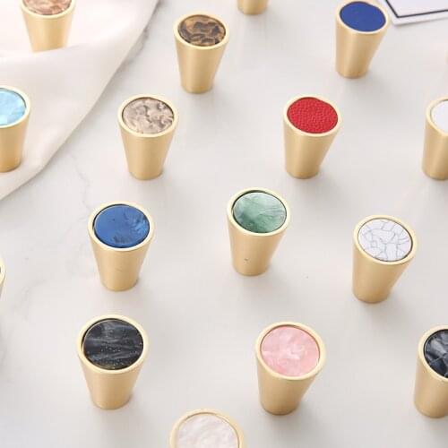 Multicolor Shell Nordic Brass Handle Wardrobe Hook Drawer Knob Cabinet Door Small Furniture Handle Single Hole Home Decoration