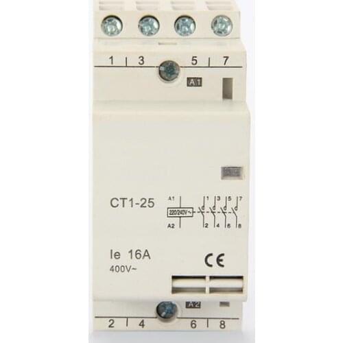 4NO 25Amps 220V modular household AC contactor