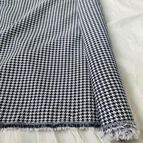 Cotton Fabric Puzzle Houndstooth Pattern Printed Sheets Home Textile Patches DIY Craft Supplies