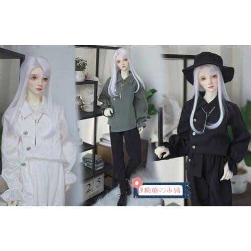 BJD doll Clothes Shirt Temperament Side Cover hem Diagonal cut shirt 3 color 1/4&1/3& Uncle doll clothes accessories
