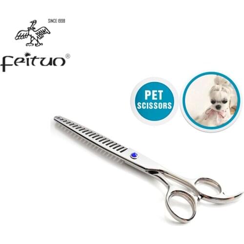 Professional Pet Scissors 6.5 inch Thinning Scissors Dog Grooming Shears Hair Cutting Scissors 1pcs With Case Silver