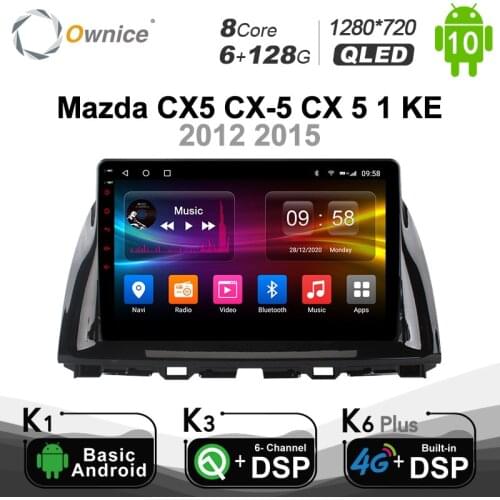 QLED 10.1" Octa 8 Core Android 10.0 Car Radio GPS DVD for Mazda CX5 CX-5 CX 5 1 KE 2012 2015 4G LTE DSP SPDIF Audio 6G+128G