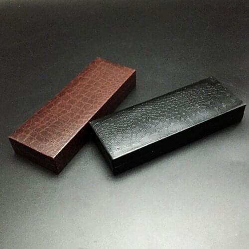 Quevinal 50pcs Vintage PU Leather Pencil Box Fountain Pen Cases Cover Business Promotion Souvenirs Gift Box Pen Package