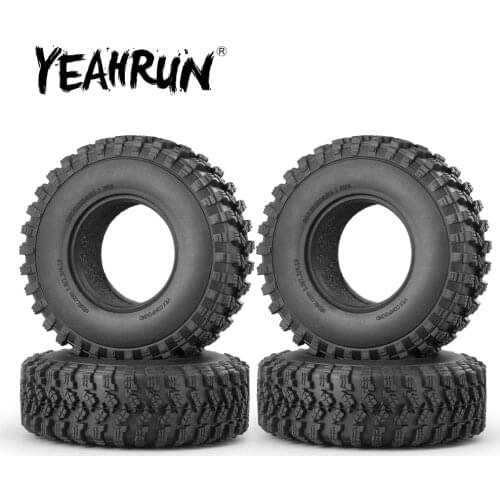 YEAHRUN 1/4/5PCS 106MM 1.9" Rubber Wheel Tires for TRX-4 Axial SCX10 90047 D90 D110 TF2 1/10 RC Crawler Car