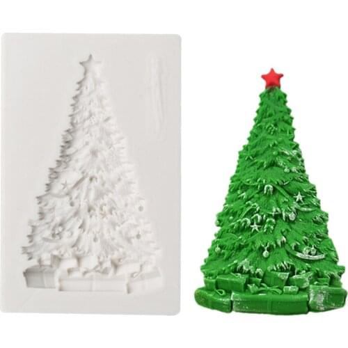 Christmas Tree Chocolate Mold Silicone Template For Confectionery Home Baking Tools Accessories Easy To Use And Clean